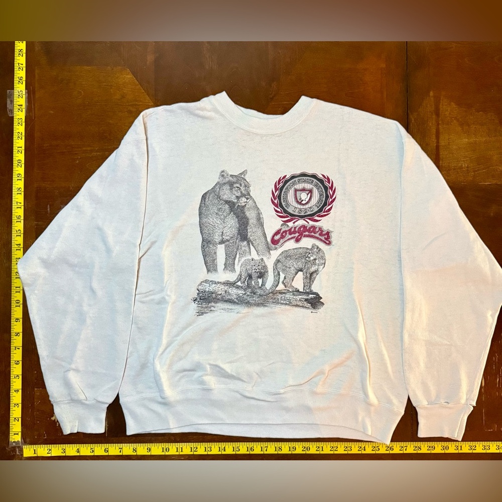 White Washington State University Cougars Graphic crewneck Sweater Sweatshirt